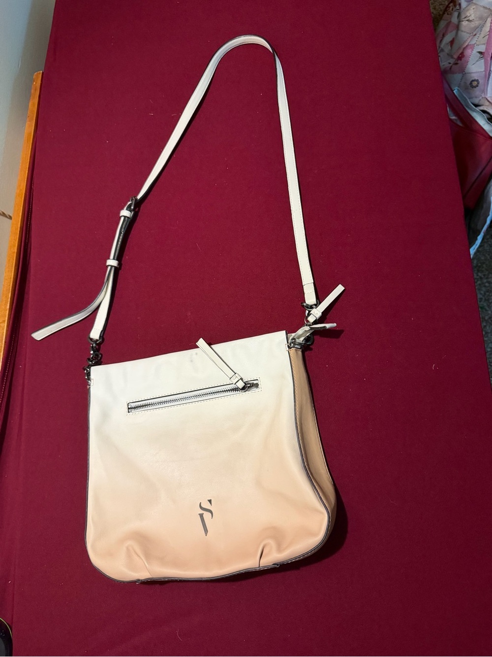 Simply, Vera Wang Cream Crossbody Shoulder Bag